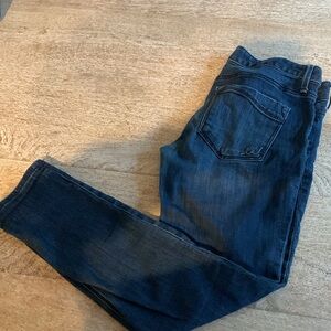 Women's Blue Distressed Jeans low rise